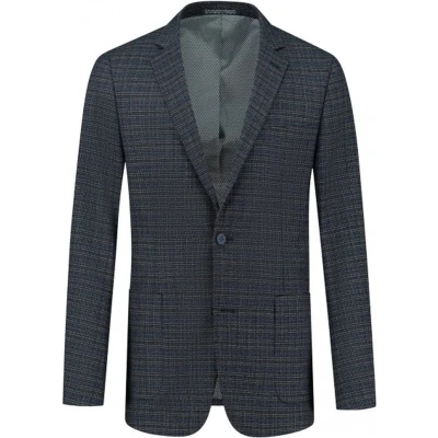 Afbeelding van Gents Colbert ruit blauw grijs Maat 50