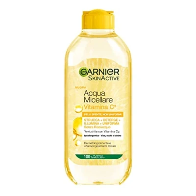 Afbeelding van Garnier SkinActive Micellierwasser mit Vitamin C, für feine und nicht gleichmäßige Haut, ohne Ausspülen, 400 ml