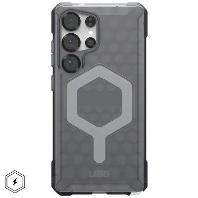 Afbeelding van Samsung Galaxy S25 Ultra MagSafe Hoesje Siliconen en TPU (zacht) UAG Softcase/Backcover Grijs Telefoonhoesje Shockproof/Valbescherming