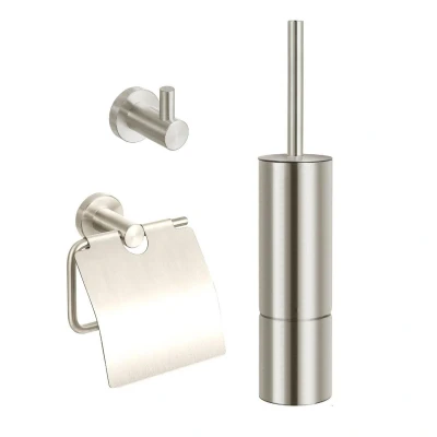 Afbeelding van Best Design One Pack toilet accessoiresset Luxe Ore rvs geborsteld