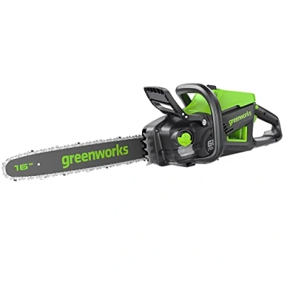 Afbeelding van Greenworks Accu Kettingzaag 60 Volt Zonder En Lader 40 cm 4,2 kg Koolborstelvrije Motor Elektronische Kettingrem Tuinmachine