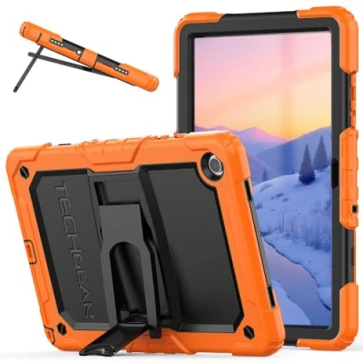 Afbeelding van ArmourSHIELD Hoesje voor Samsung Galaxy Tab A9 Plus 11 inch 2023 (SM X210 / SM X215) Full Body Stoer Schokbestendig Robuust met Opvouwbare Stand Screen Protector &amp; Potlood Houder, Kinderscholen