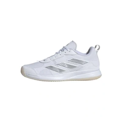 Afbeelding van adidas Performance Avaflash Tennisschoenen voor kleibanen Cloud white/silver metallic, Dames, Maat: 38 2/3, metallic