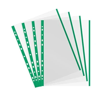 Afbeelding van Grafoplas 5501120 brochurehoezen PP met kleurindicator, A4, groen