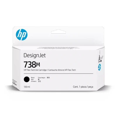 Afbeelding van A24VLA HP 738M DNJ ink Cartridge Zwart 130ml