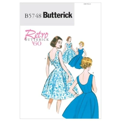 Afbeelding van Butterick BTK 5748 A5 (6 8 10 12 14) B5748 naaipatroon om te naaien, elegant, extravagant, modieus