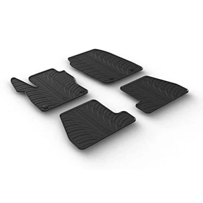 Afbeelding van Gledring Rubbermatten passend voor Ford Focus 3/5 deurs + ST 2015 2018 (T profiel 4 delig montageclips)