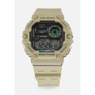 Afbeelding van Casio Digitaal horloge, Heren, Maat: One Size, Light brown