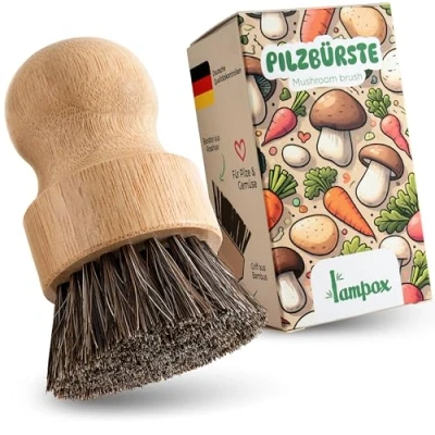 Afbeelding van Paddenstoelborstel, champignonborstel, keukenborstel, groenteborstel, voor het reinigen van paddenstoelen en groenten