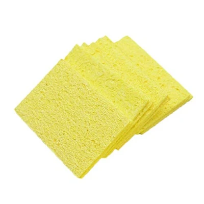 Afbeelding van Krachtige Gereedschap 10 stks Soldeerbout Geel Soldeer Tip Lassen Schoonmaken Sponge Pads Cleaner Warmtebestendig Set