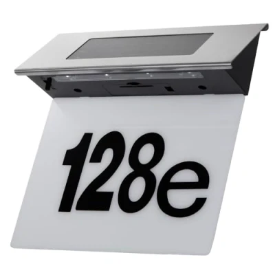 Afbeelding van Maclean LED lamp op zonne energie met huisnummer IP44 1W 60lm 6000K MCE423