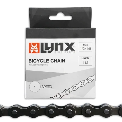 Afbeelding van Lynx Fietsketting Standaard ketting, 112 schakels, 1/2 x 1/8, grijs