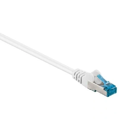 Afbeelding van S/FTP CAT6a 10 Gigabit netwerkkabel / wit LSZH 0,25 meter