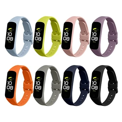 Afbeelding van kwmobile 8x armband geschikt voor Samsung Galaxy Fit 2 Verstelbaar 14 22 cm Bandjes fitnesstracker in meerkleurig