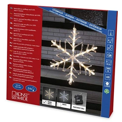 Afbeelding van Kerstster led kerstverlichting binnen 24 lampjes 40 x cm wa