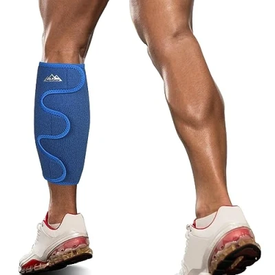 Afbeelding van supregear Kuitsteunbrace, Verstelbare Scheenspalk Compressie Kuit Wikkel Mouw voor Spierzwelling Wandeltraining Comfortabele Ademende Kuitsteun Mannen en Vrouwen, Blauw