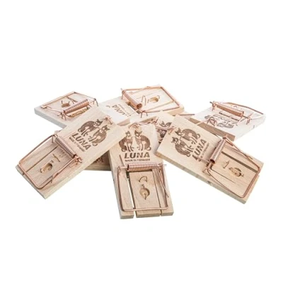 Afbeelding van 5 stuks Neustanlo houten muizenvallen Snap Trap High Impact Gemakkelijk te gebruiken