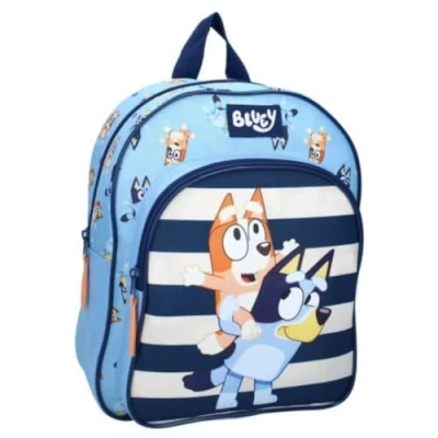 Afbeelding van mybagstory Rugzak Bluey Blauw Kinderen School Kleuterschool Kinderkamer Basisschool Schooltas Jongen Maat 30 cm Verstelbare bandjes Cadeau idee, Blauw,