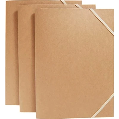 Afbeelding van VBS 3 pack verzamelmap kraftkarton DIN A3 schoolmap tekenmap beeldopslag map