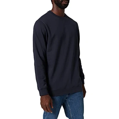 Afbeelding van Basic Crewneck Sweater met ronde hals Navy 4XL