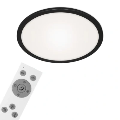 Afbeelding van Briloner Lampen LED paneel, plafondlamp dimbaar, incl. afstandsbediening, kleurtemperatuurregeling, nachtlampje, 24 watt, 2.200 lumen, wit zwart, Ø40cm, 7168 015