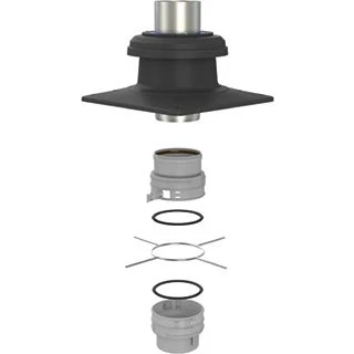 Afbeelding van Burgerhout Multiflex schoorsteenkap flex set Ø 130 mm zwart