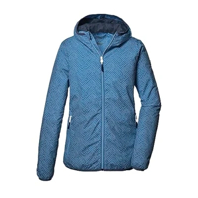 Afbeelding van killtec Dames Functioneel jack met capuchon, opvouwbare outdoorjas KOS 69 WMN JCKT, dark ocean, 34, 41348 000