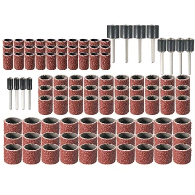 Afbeelding van EsportsMJJ 102 stks 120 Grit Drum Schuren Kit Met 1/2 3/8 1/4 Inch Doornen Fit Dremel Rotary Gereedschap