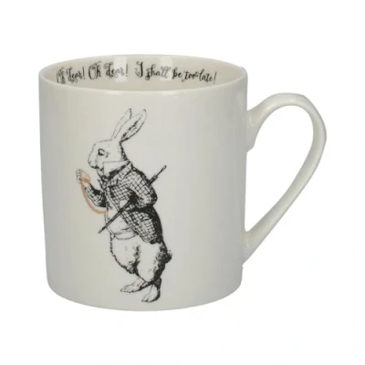 Afbeelding van V&amp;A Alice in Wonderland Mok geschenkdoos, White Rabbit&#039; Design, Fijn China, wit, 350 ml