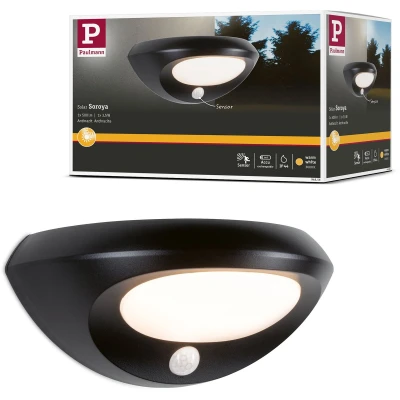 Afbeelding van Paulmann Sorava 94856 Wandlamp op zonne energie 3.5 W Warmwit Antraciet