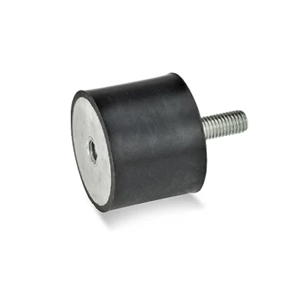 Afbeelding van Ganter Normelemente GN 351 30 M8 ES 55 rubberen buffers, zwart, schroefdraad: diameter: mm, 10 stuks