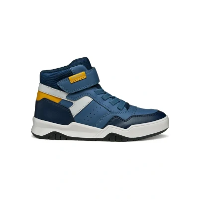 Afbeelding van Geox Perth Sneakers hoog voor kinderen, Maat: 33, Avio grey Imitatieleer/ textiel