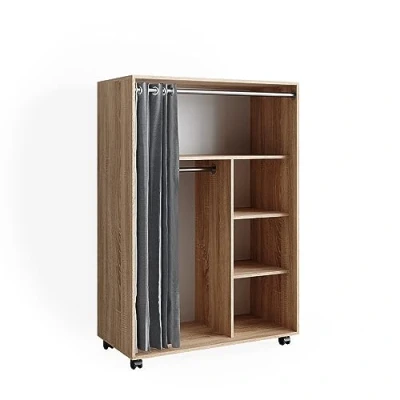 Afbeelding van Vicco Kledingkast Doros, Sonoma, 100 x 146,6 cm met wielen