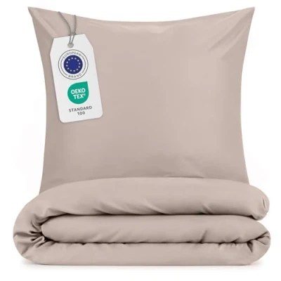Afbeelding van Blumtal Evolon® Dekbedovertrek met Kussensloop Anti Allergisch Tegen huisstofmijt 155 x 200 cm 2 Kussenslopen 80 Taupe