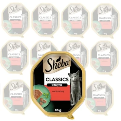 Afbeelding van Sheba Classics met rundvlees, natvoer voor katten in paté (11 x 85 g)