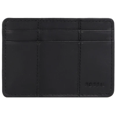 Afbeelding van FOSSIL heren Everett Travel Accessory Envelope Card Houder, zwart, 10.16 cm L x 0.64 W 6.99 H