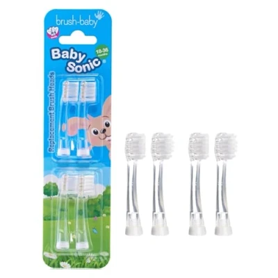 Afbeelding van Brush Baby BabySonic Opzetborstels 18 36 maanden (4 stuks)