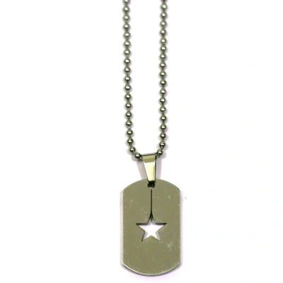 Afbeelding van IbizaMen edelstaal ballchain ster