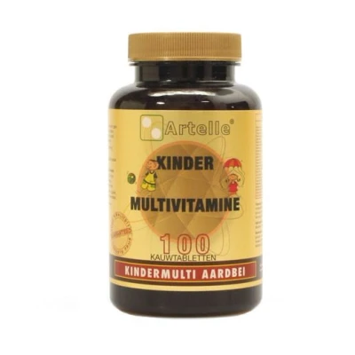 Afbeelding van Artelle Multivitamine Kind Aardbei Kauwtabletten 100st