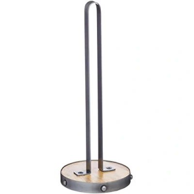 Afbeelding van KitchenCraft Industrial Kitchen Keukenpapier houder, Keukenrol 31 Centimeter, Mangohout Bruin en Grijs