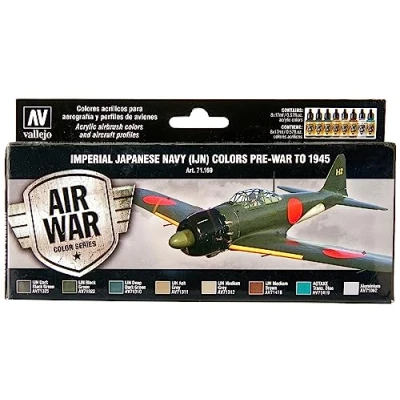 Afbeelding van Vallejo val71169 Model Air Imperial Japanese Navy (IJN) colors pre war to 1945 Set 8 x 17 ml