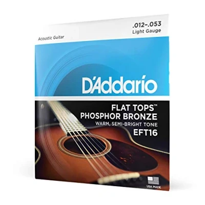 Afbeelding van D&#039;Addario EFT16 12 53 Flat Tops Light Phosphor Bronze Round Wound