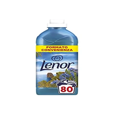 Afbeelding van Lenor Wasverzachter concentraat, 80 wasbeurten, Capri voor een optimale frisheid en zachtheid, geïnspireerd op de natuur, ruikt elke nacht tot week