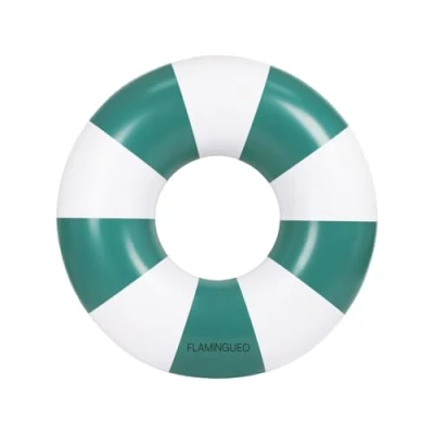 Afbeelding van Flamingueo Reuzenzwemring voor strand en zwembad, donutvorm, tweekleurig design, robuust pvc, dubbel ventiel, 110 x 27 cm