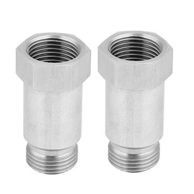 Afbeelding van 2 Stks Rvs O2 Zuurstof Sensor Bung Adapater Extension, Universele Spacer Extender Isolator voor Uitlaatsystemen, 45 mm M18* 1.5 Sensoren