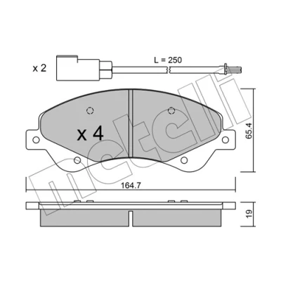Afbeelding van Metelli Remblokset 22 0679 0