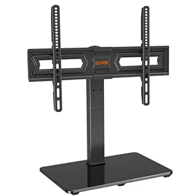 Afbeelding van ELIVED Draaibare tv standaard voor 37 70 inch (94 178 cm) televisie tot 40 kg, Max VESA 600 x 400 mm, standaard, in hoogte verstelbaar, OLED LCD LED plasma platte en gebogen tv&#039;s, stabiele
