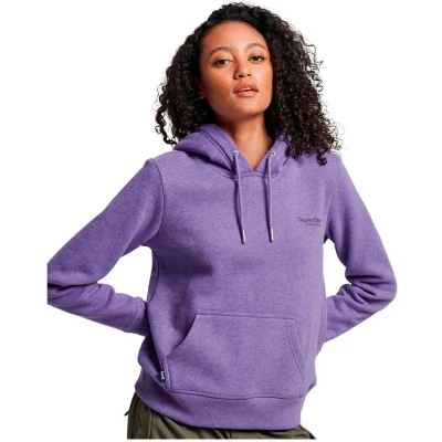 Afbeelding van Superdry Essential LOGO Hoodie, Dames, Maat: 34, Bright purple marl