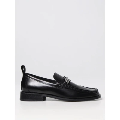Afbeelding van Chain Detail Leather Loafers Wo Black