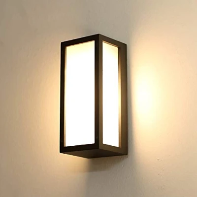 Afbeelding van HLFVLITE buitenwandlamp, max. 40 W, E27 lamp, terraslamp, gegoten aluminium, buitenwandverlichting, IP44 waterdicht, tuinverlichting, antraciet